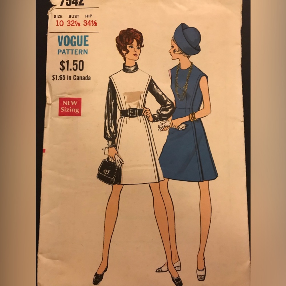 Size 10 Vogue Vintage (used) Pattern 7542